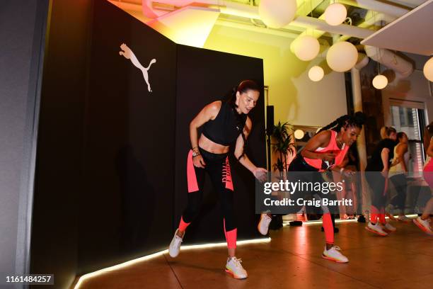 Global Ambassador Adriana Lima and Deja Riley lead a high-intensity workout class as PUMA And Refinery29 Host The Launch Of The New PUMA LQD CELL...