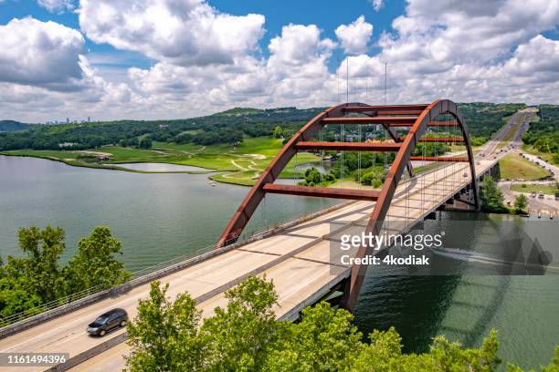 puente pennybacker 360 en austin texas ee.uu. - united states landscape texas fotografías e imágenes de stock