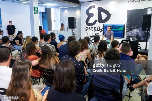 Youtuber Jaime Altozano during opening of Ed Sheeran Madrid Pop-Up Store on July 11, 2019 in Madrid, Spain.