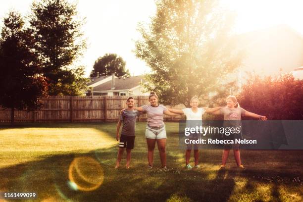 Four adolescent friends