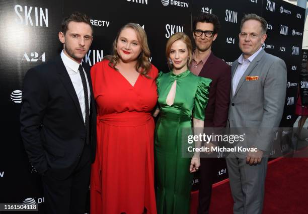 Jamie Bell, Danielle Macdonald, Jaime Ray Newman, Guy Nettiv and AT&T VP Video and Application Marketing Tim Gibson attend the Los Angeles Special...