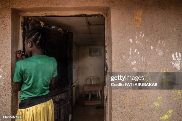 Years old girl, internally displaced from the Borno State and who had escaped the Boko Haram insurgency, is seen in this July 5, 2019. She had...