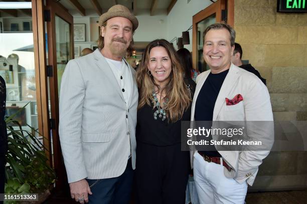Michael T. Weiss, guest and Anthony Cenname attend Breguet Marine Collection Launch at Little Beach House Malibu on July 11, 2019 in Malibu,...