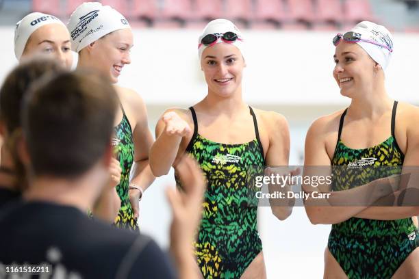 Kaylee McKeown during the Australian Dolphins team training camp at Niigata Prefectural Nagaoka Indoor Swimming Pool on July 12, 2019 in Nagaoka,...