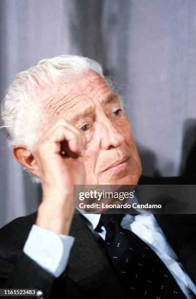 Giovanni Agnelli, called Gianni, Industrial lawyer, entrepreneur, principal shareholder and leader of Fiat group. Milan, Italy, February 1990.