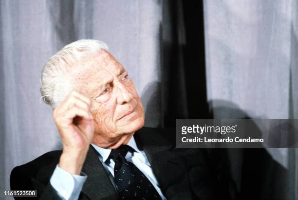 Giovanni Agnelli, called Gianni, Industrial lawyer, entrepreneur, principal shareholder and leader of Fiat group. Milan, Italy, February 1990.