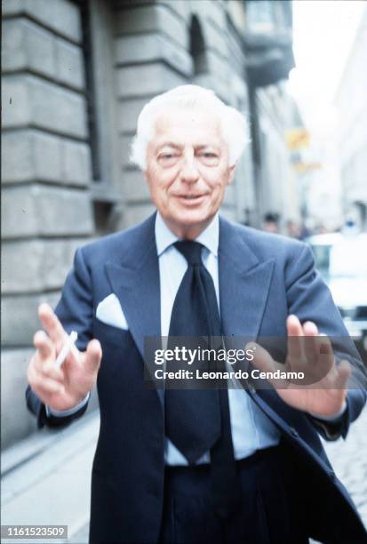 Giovanni Agnelli, called Gianni, Industrial lawyer, entrepreneur, principal shareholder and leader of Fiat group. Milan, Italy, February 1990.