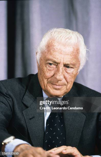 Giovanni Agnelli, called Gianni, Industrial lawyer, entrepreneur, principal shareholder and leader of Fiat group. Milan, Italy, February 1990.