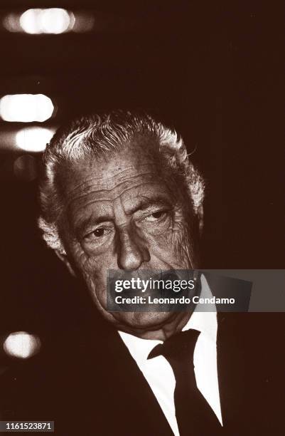 Giovanni Agnelli, called Gianni, Industrial lawyer, entrepreneur, principal shareholder and leader of Fiat group. Milan, Italy, February 1990.