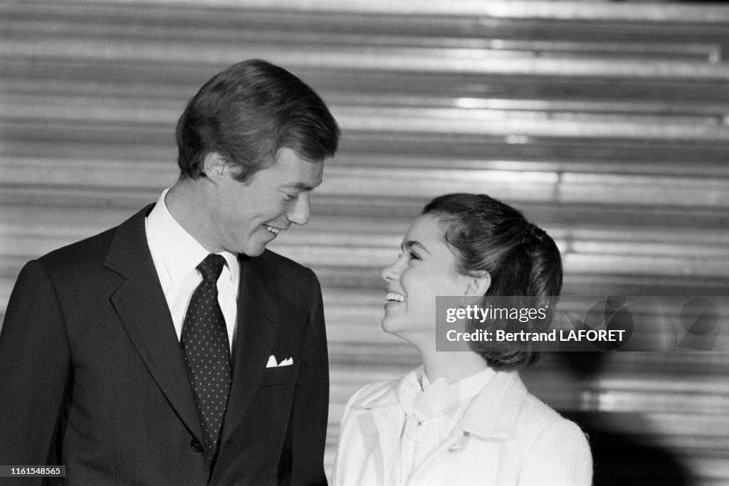 Le prince Henri de Luxembourg et sa fiancée Maria Teresa Mestre en 1980