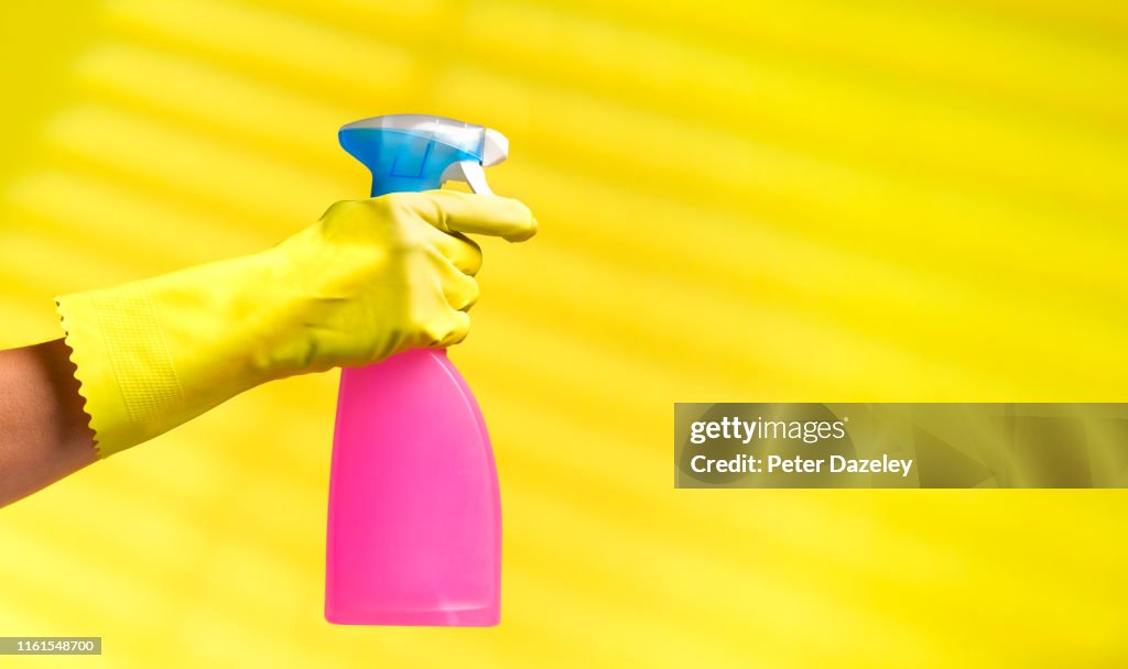 Man cleaning