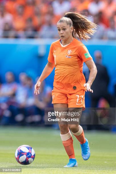 Lieke Martens of the Netherlands controls the ball during the 2019 FIFA Women's World Cup France Final match between The United State of America and...