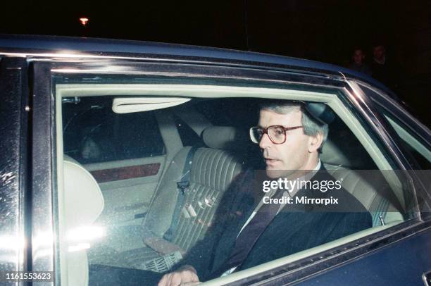 John Major leaving Downing Street the day he was appointed Chancellor of the Exchequer. 26th October 1989.