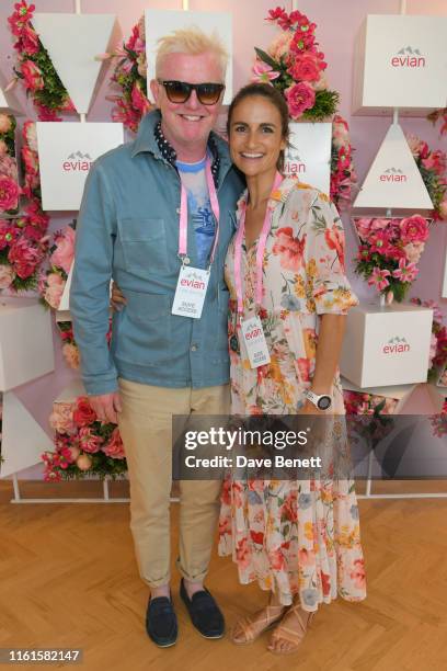 Chris Evans and Natasha Shishmanian at the evian Live Young suite at The Championships, Wimbledon 2019 on July 12, 2019 in London, England.