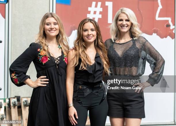 Hannah Mulholland, Naomi Cooke and Jennifer Wayne of Runaway June pose for a photo backstage at "FOX & Friends" All-American Summer Concert Series...