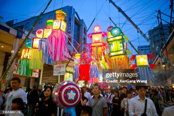 the 69th shonan hiratsuka star festival - festival tanabata imagens e fotografias de stock