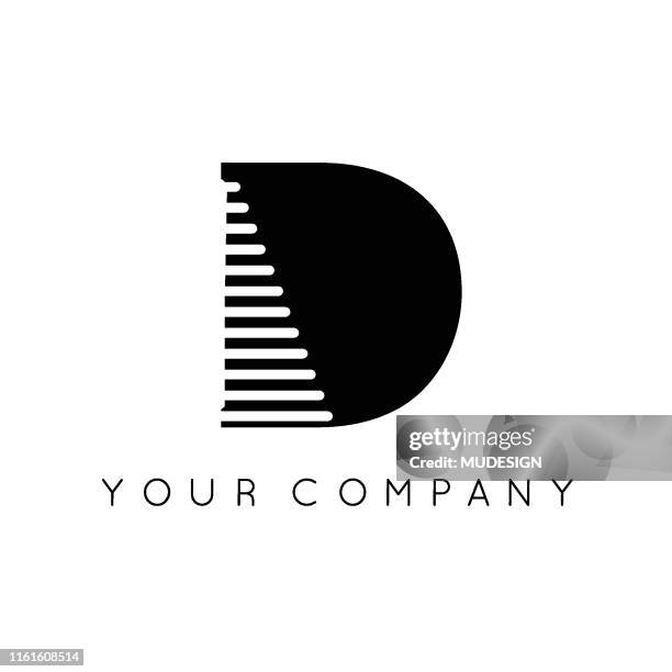 letter d vector line sign design. - letter d stock illustrations