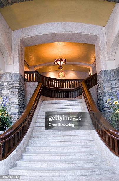 grand stairway - majestic hotel stock pictures, royalty-free photos & images