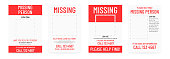 Missing poster template. Person lost banner design.