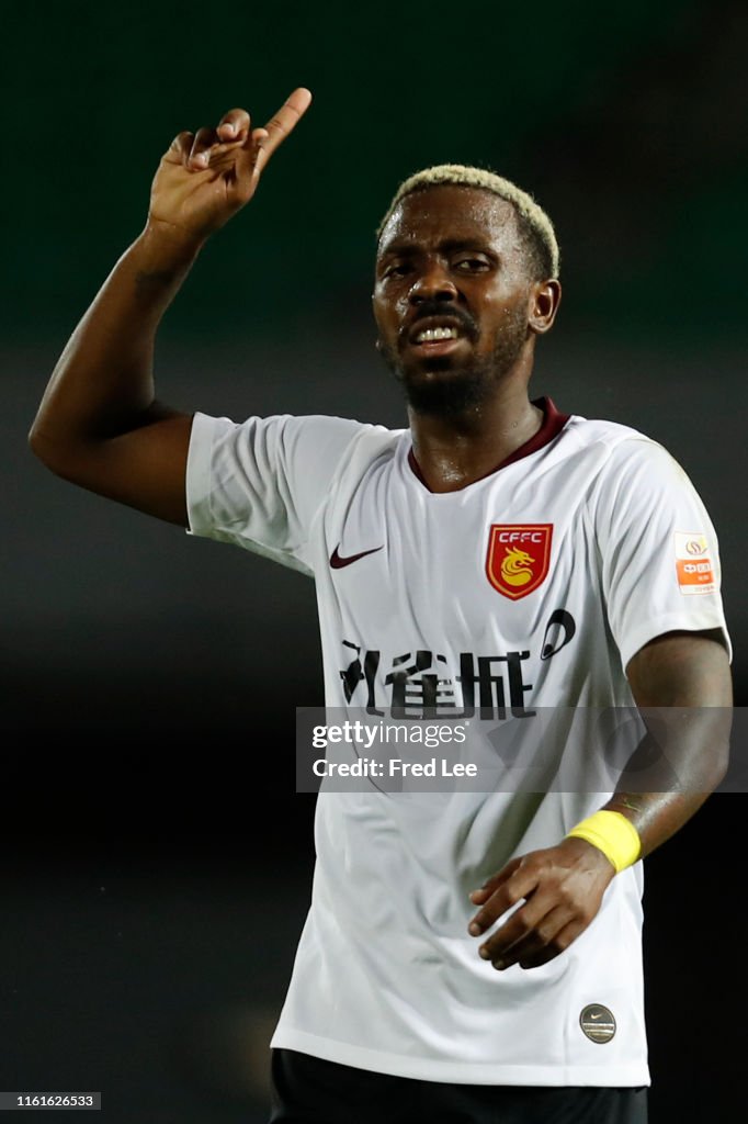Heibi Rohrturen Fernandinho of Hebei China Fortune in action during 2019 China Super ...