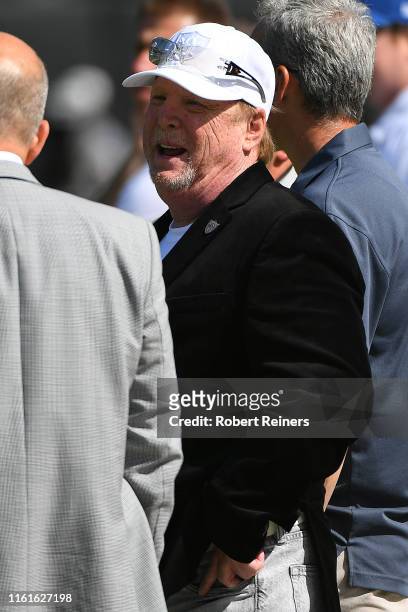 Oakland Raiders owner Mark Davis during their NFL preseason game at RingCentral Coliseum on August 10, 2019 in Oakland, California.