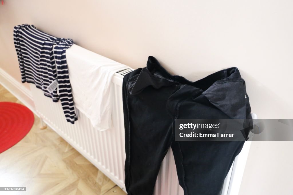 Clothes drying on a radiator