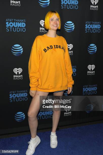 Tessa Violet poses at the Radio 104.5 Performance Theater August 14, 2019 in Bala Cynwyd, Pennsylvania.