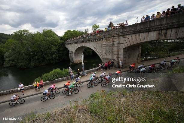 Peter Sagan of Slovakia and Team Bora-Hansgrohe Green Sprint Jersey / Joey Rosskopf of The United States and CCC Team / Michael Woods of Canada and...