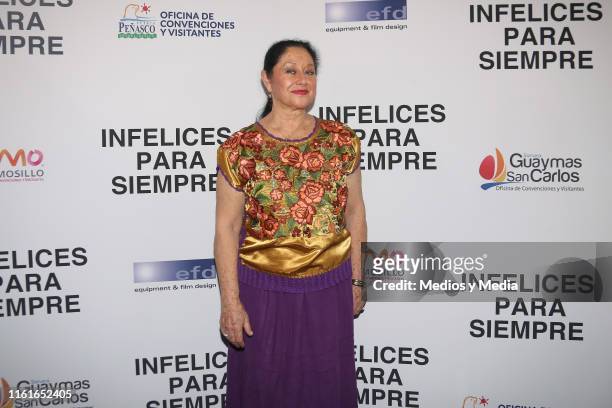 Angélica Aragón poses for photos during the first day of filming of 'Infelices Para Siempre' at Videocine on July 12, 2019 in Mexico City, Mexico.