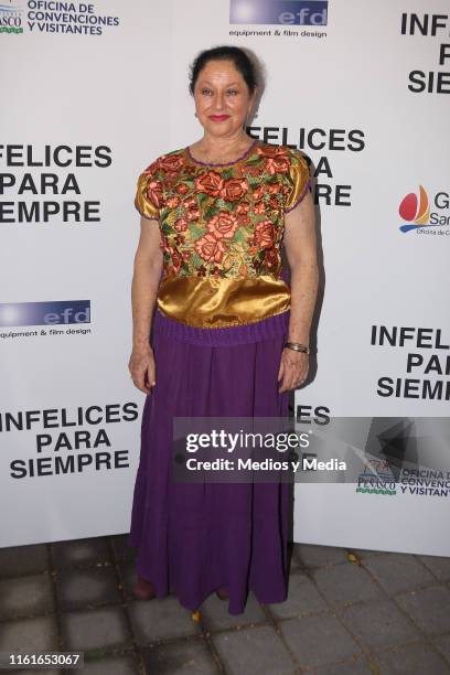 Angélica Aragón poses for photos during the first day of filming of 'Infelices Para Siempre' at Videocine on July 12, 2019 in Mexico City, Mexico.