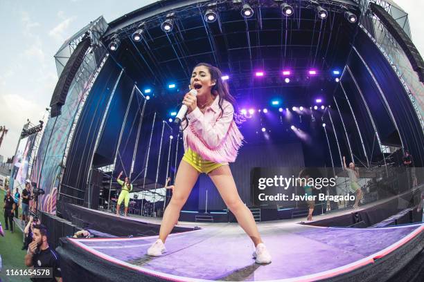 Marina Lambrini a.k.a Marina perfoms on stage at Madcool Festival on July 12, 2019 in Madrid, Spain.
