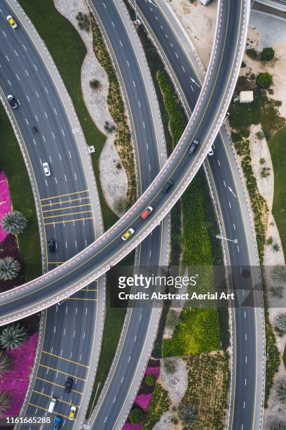 Curved roads from above, Dubai, United Arab Emirates