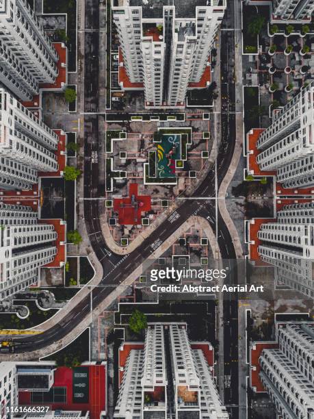 Designed housing area taken by drone,  Hong Kong
