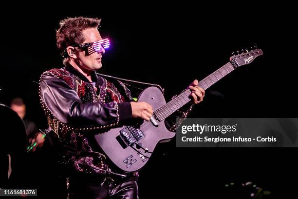 Matthew Bellamy of Muse performs at the San Siro Stadium on July 12, 2019 in Milan, Italy.