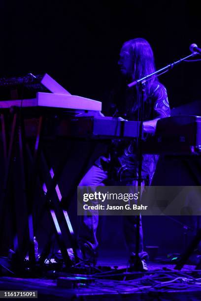 Keyboard player Joey Porter of The Motet performs at Red Rocks Amphitheatre on July 12, 2019 in Morrison, Colorado.