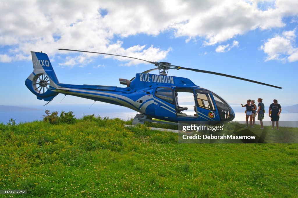 Blue Hawaii Helicopter on Maui Crater