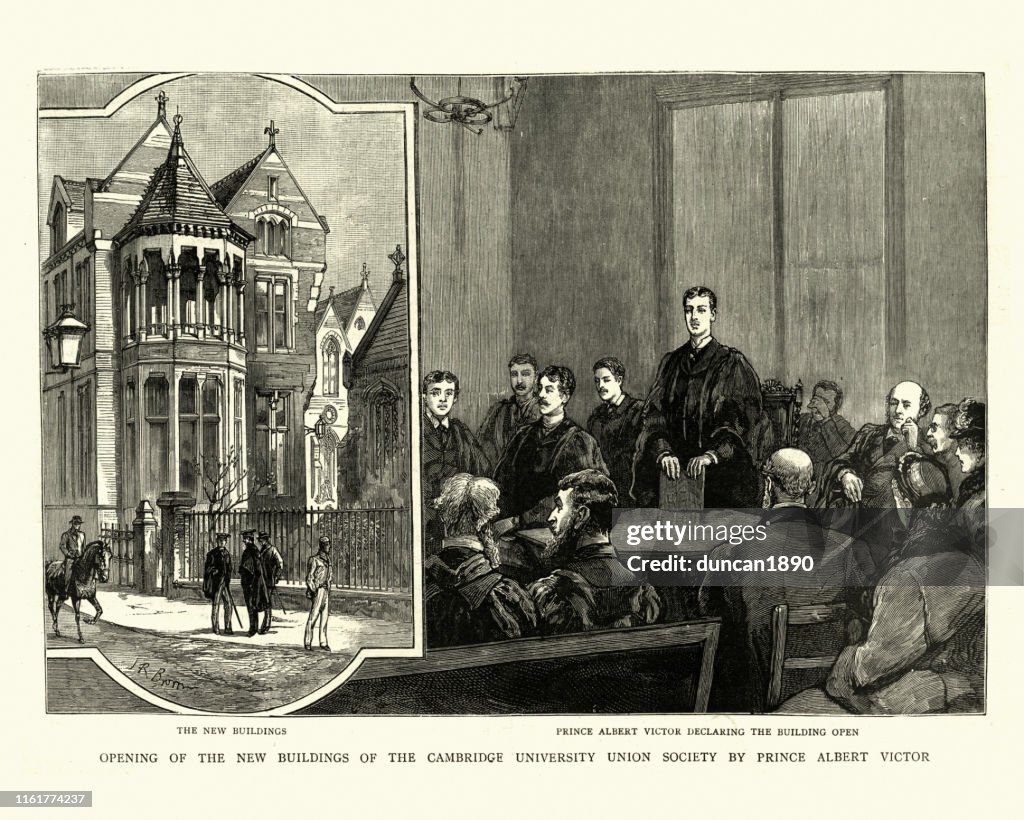 New buildings of the Cambridge University Union Society, 1886