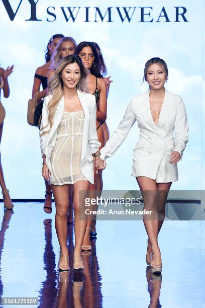 Designers Linda Bi and Linda Nguyen walk the runway for IVY SWIMWEAR At Miami Swim Week Powered By Art Hearts Fashion Swim/Resort 2019/20 at Faena...