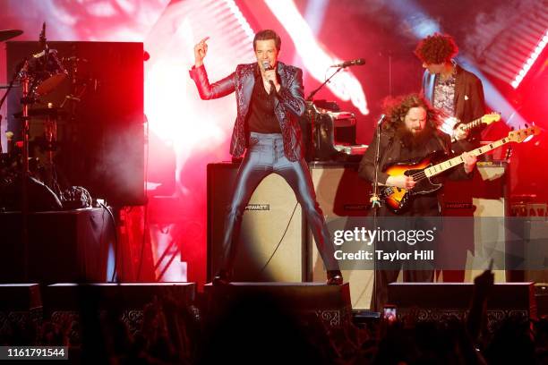 Brandon Flowers of The Killers performs during the 2019 Forecastle Festival at Louisville Waterfront Park on July 12, 2019 in Louisville, Kentucky.