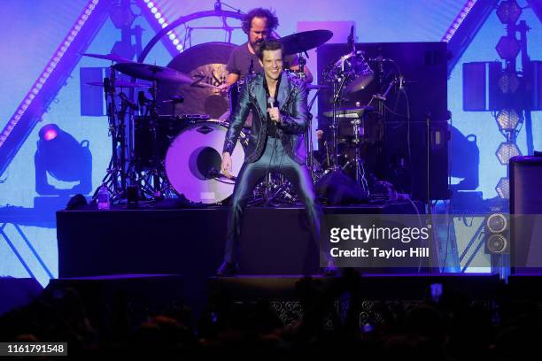 Brandon Flowers of The Killers performs during the 2019 Forecastle Festival at Louisville Waterfront Park on July 12, 2019 in Louisville, Kentucky.
