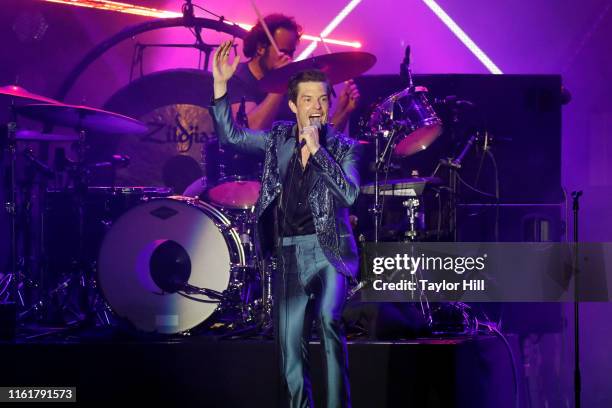 Brandon Flowers of The Killers performs during the 2019 Forecastle Festival at Louisville Waterfront Park on July 12, 2019 in Louisville, Kentucky.