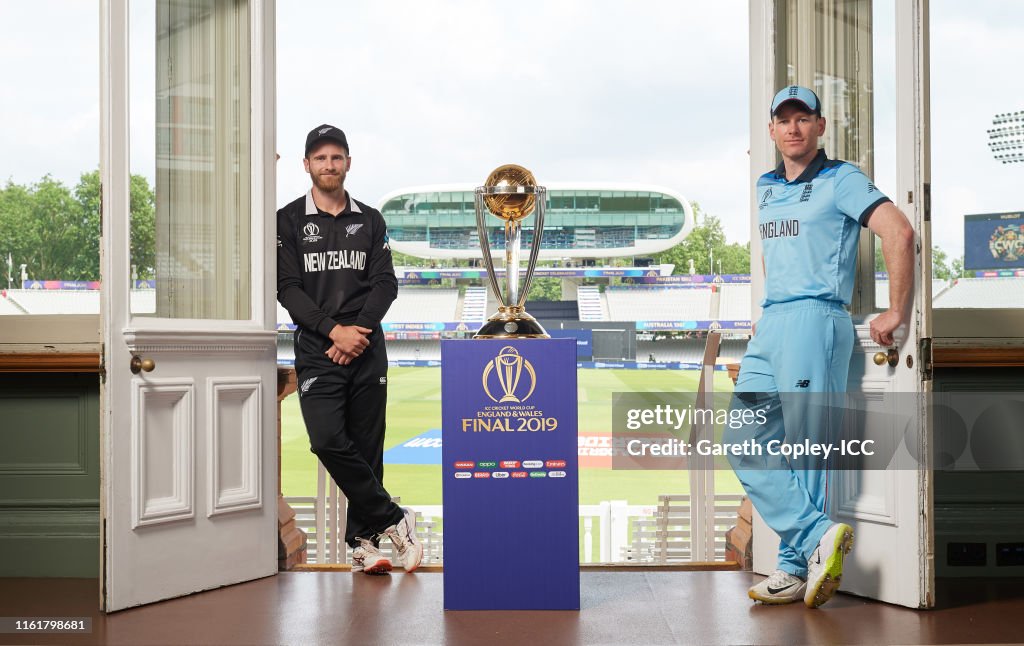England Cwc 2019 England captain Eoin Morgan and New Zealand captain Kane Williamson ...