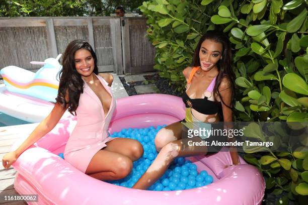 Anne de Paula andWinnie Harlow attend Sports Illustrated's 2019 Model Search Open Casting Call During Miami Swim Week At W South Beach - Day 2 at W...