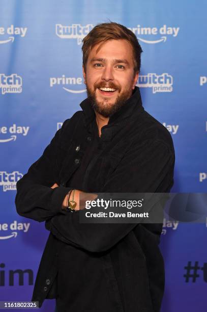 Iain Stirling at the Twitch Prime Crown Cup at the Gfinity Esports Arena July 13, 2019 in London, England. The event was streamed live at...