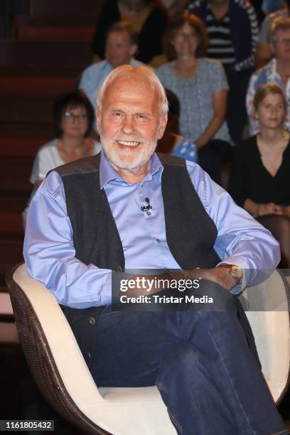 Gunther Emmerlich during the "Markus Lanz" TV show on August 14, 2019 in Hamburg, Germany.