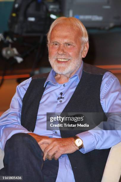 Gunther Emmerlich during the "Markus Lanz" TV show on August 14, 2019 in Hamburg, Germany.