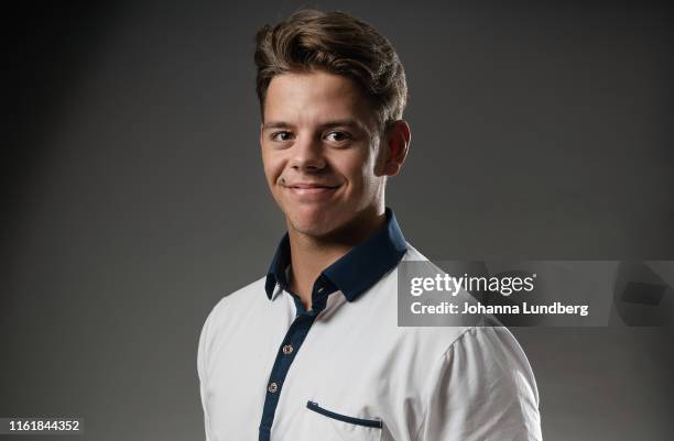 Jesperi Kotkaniemi of the Montreal Canadiens poses for a portrait during the NHL European Media Tour on August 15, 2019 in Stockholm, Sweden.