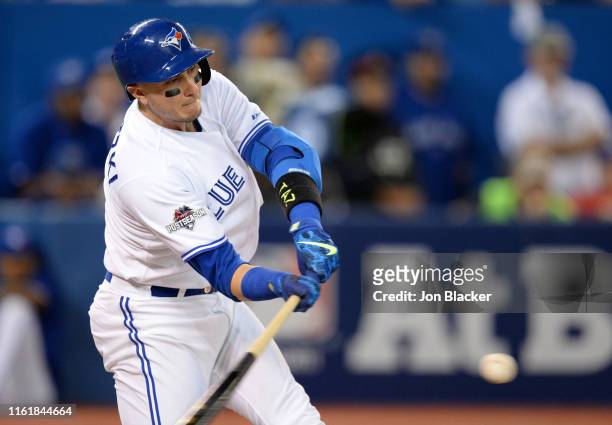 Troy Tulowitzki of the Toronto Blue Jays bats during Game 1 of the ALDS against the Texas Rangers at the Rogers Centre on Thursday, October 8, 2015...