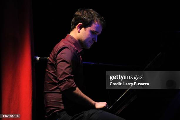 Award Recipient David Marenberg performs onstage at the Songwriters Hall of Fame/NYU Master Session + Scholarship Awards & Showcase at Frederick...