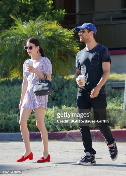 Emma Roberts and Garrett Hedlund are seen on August 15, 2019 in Los Angeles, California.
